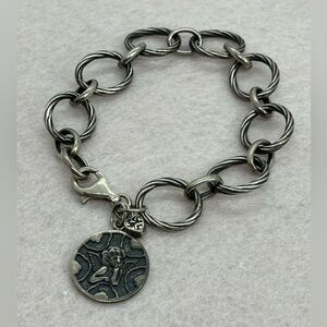 Silpada 925 Sterling Silver Guardian Angel Bracelet Cherub Watch Over Me B1959